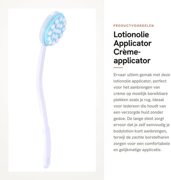 Applicatore di Lotion con Lame in Acciaio Lunga - Applicatore di Creme - Applicatore di Body Lotion - Strumento per la Massaggio - Pennello per la Doccia - Garanzia di Soddisfazione - Applicatore di Lotion