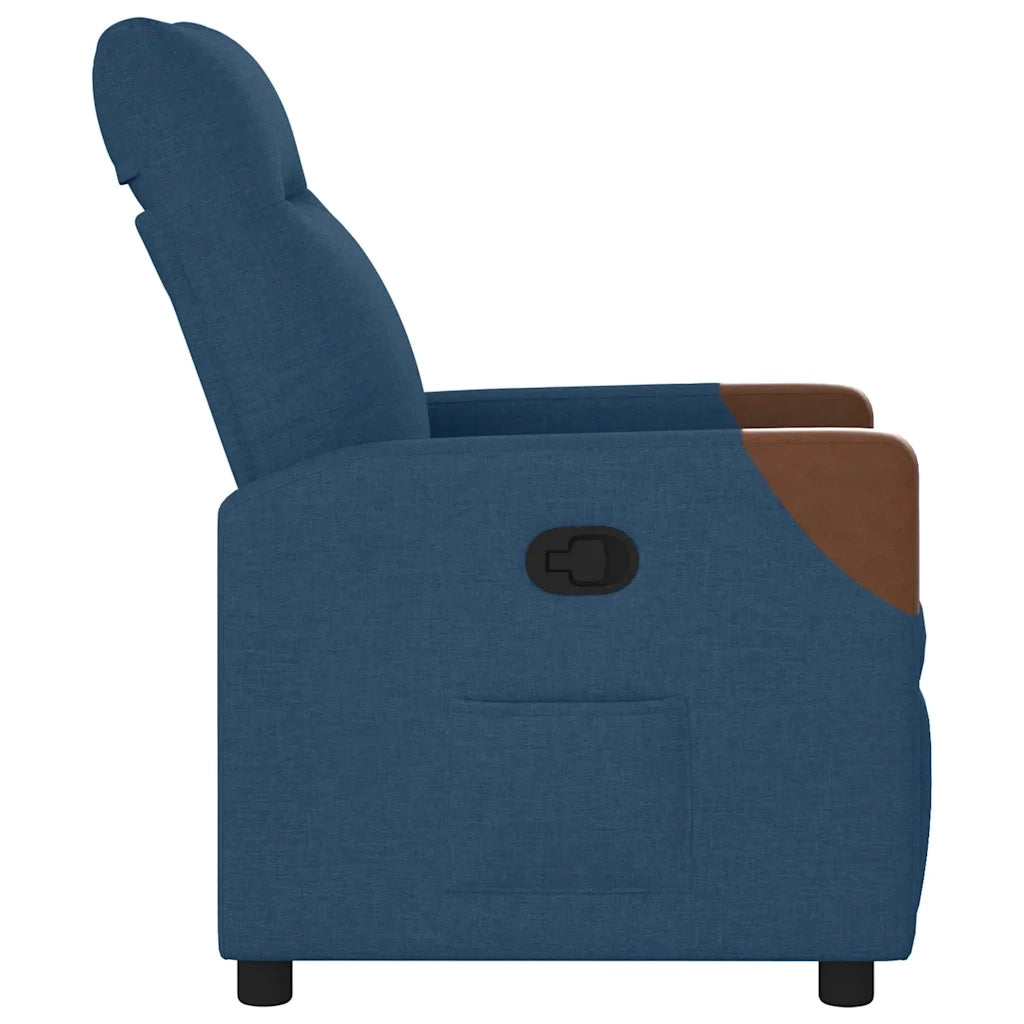 Poltrona Reclinabile Blu in Tessuto 4104815
