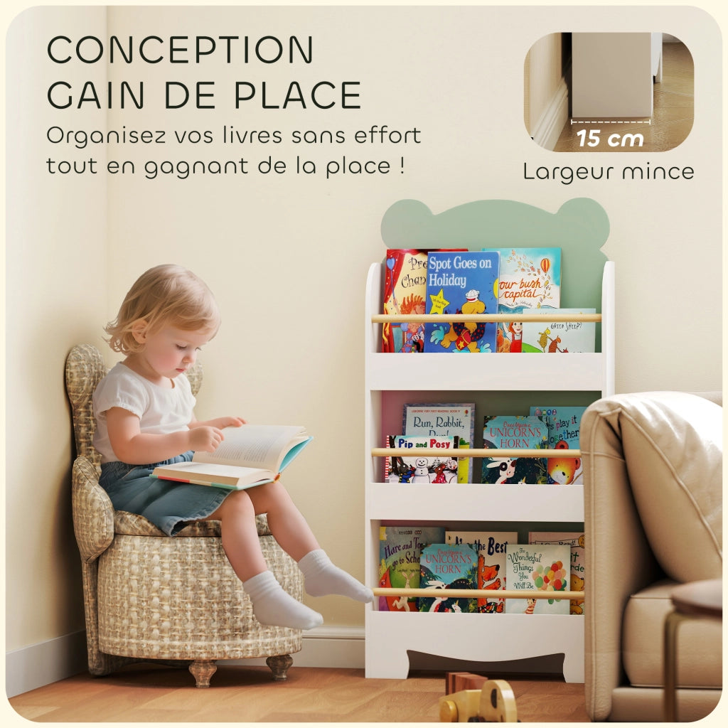 Libreria per bambini ¨C Minimal ¨C verde 3 livelli