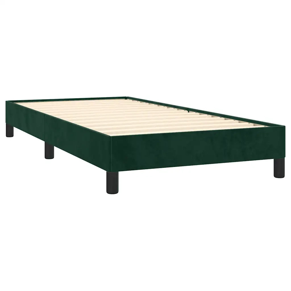 Giroletto senza Materasso Verde Scuro 80x200 cm in Velluto 346943
