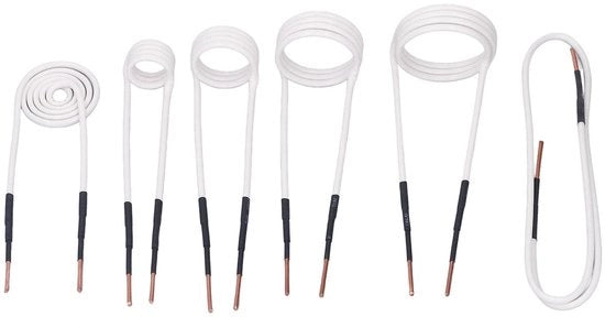 Set di riscaldamento in rame ad induzione - 6 pezzi - 2,5 mm - Set di tubi di riscaldamento 20-50 mm - Resistenza alta fino a 1200°C - Duraturo - Flessibile - Riscaldamento a tubo