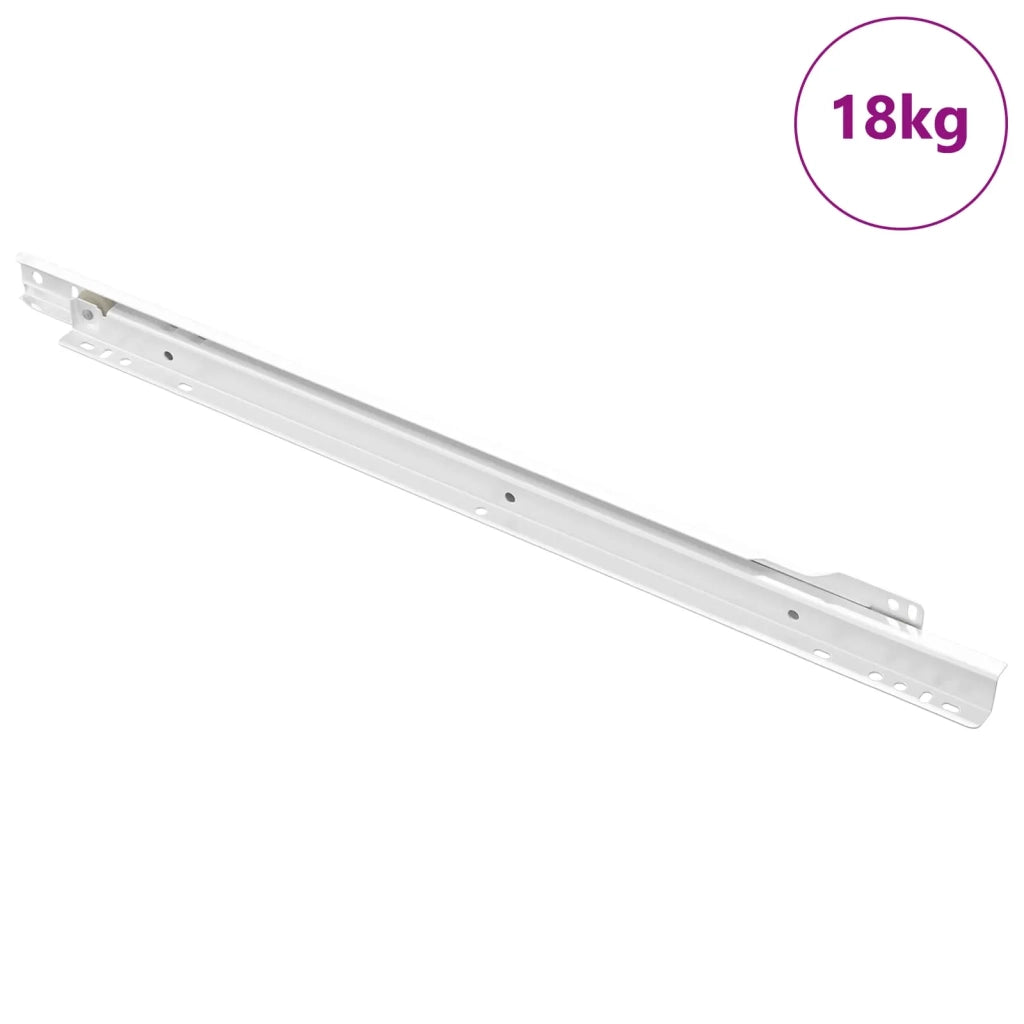 Scorrevole per cassetti 49 pcs Bianco Acciaio 864661