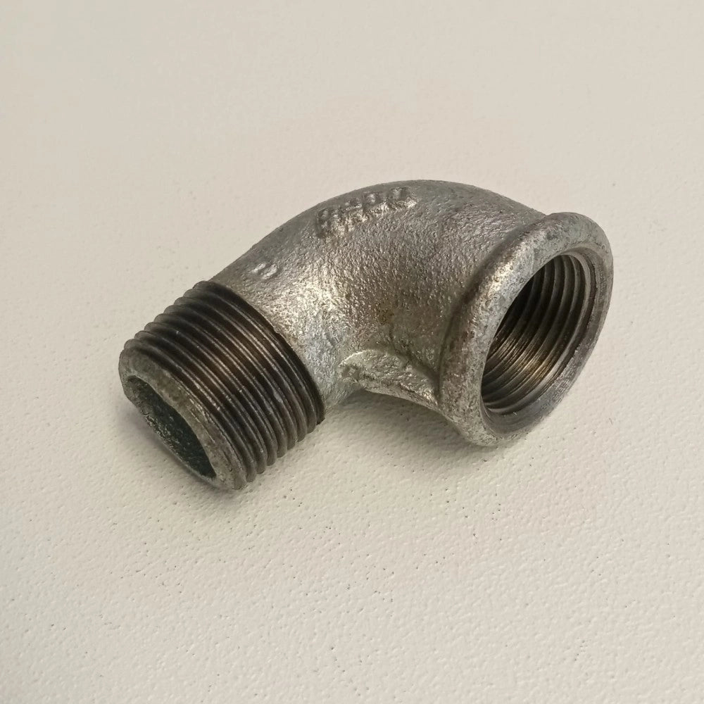 Raccordo mf 1/2'' - 2pz gomito zincato curva di ghisa malleabile