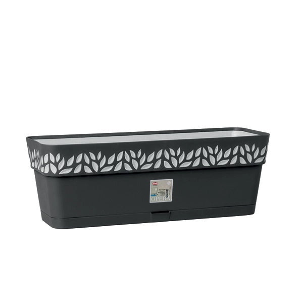 Balconiera Vaso Fioriera opera cloe Grafite Grigio scuro 50 cm