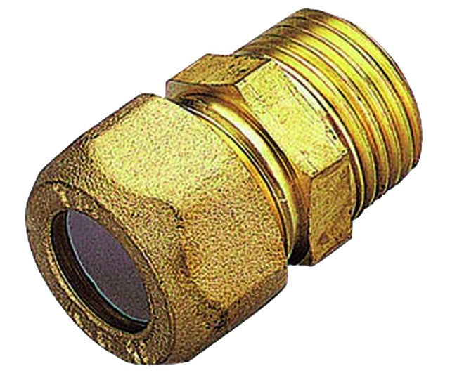 RACCORDO DIRITTO MASCHIO CON OGIVA IN PTFE PER TUBO RAME MODELLO 1200 3/8 ø10   TIEMME RACCORDERIE SPA
