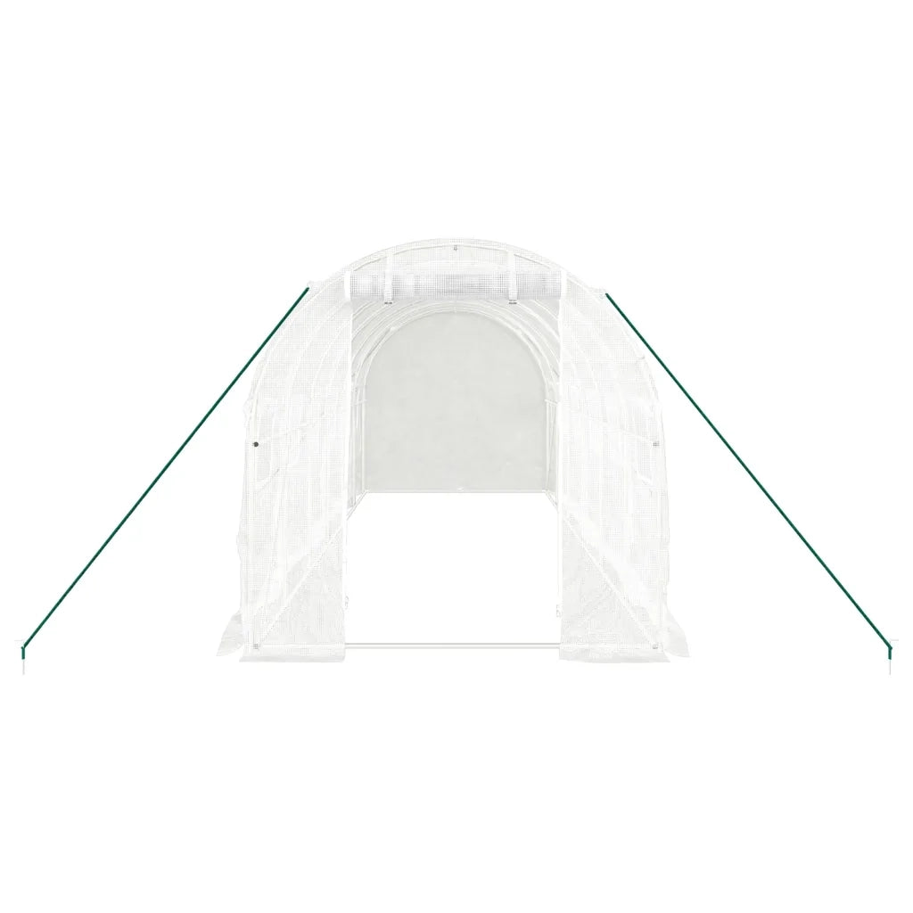 Serra con Telaio in Acciaio Bianco 12 m² 6x2x2 m 3188029