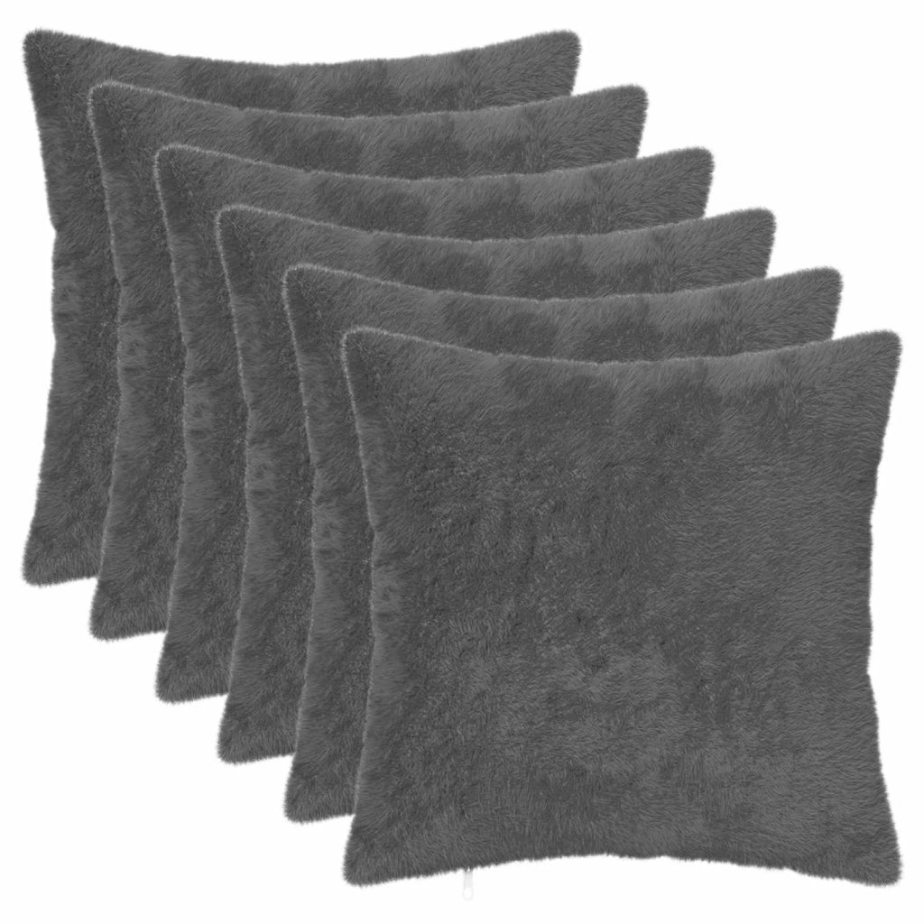 Federa 6 pz HEERLEN Grigio Scuro 45 x 45 cm 910703