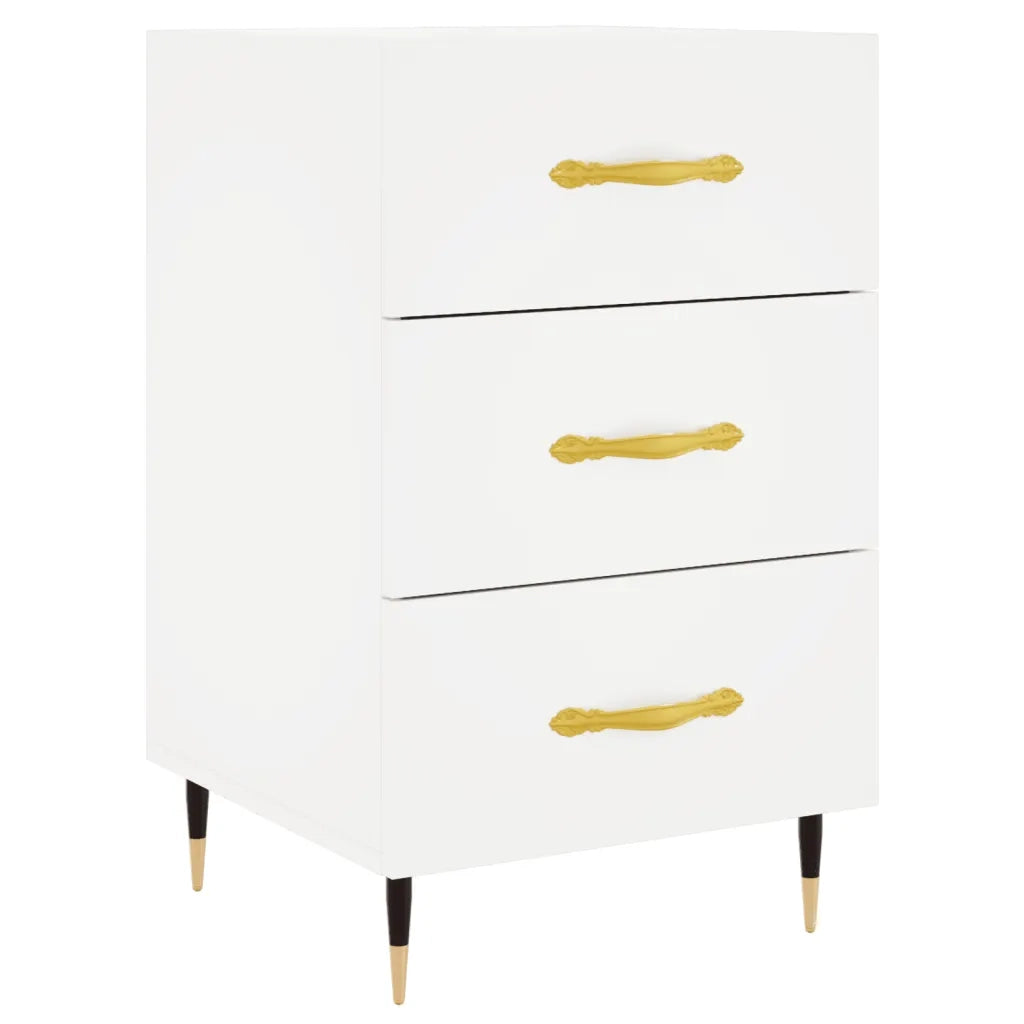Comodino Bianco 40x40x66 cm in Legno Multistrato 827636