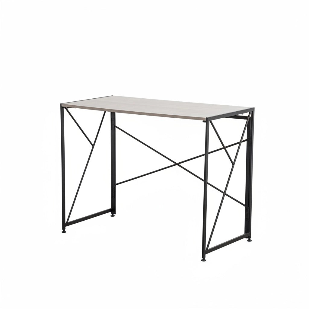 Scrivania - Xylo - piano legno naturale gambe metallo