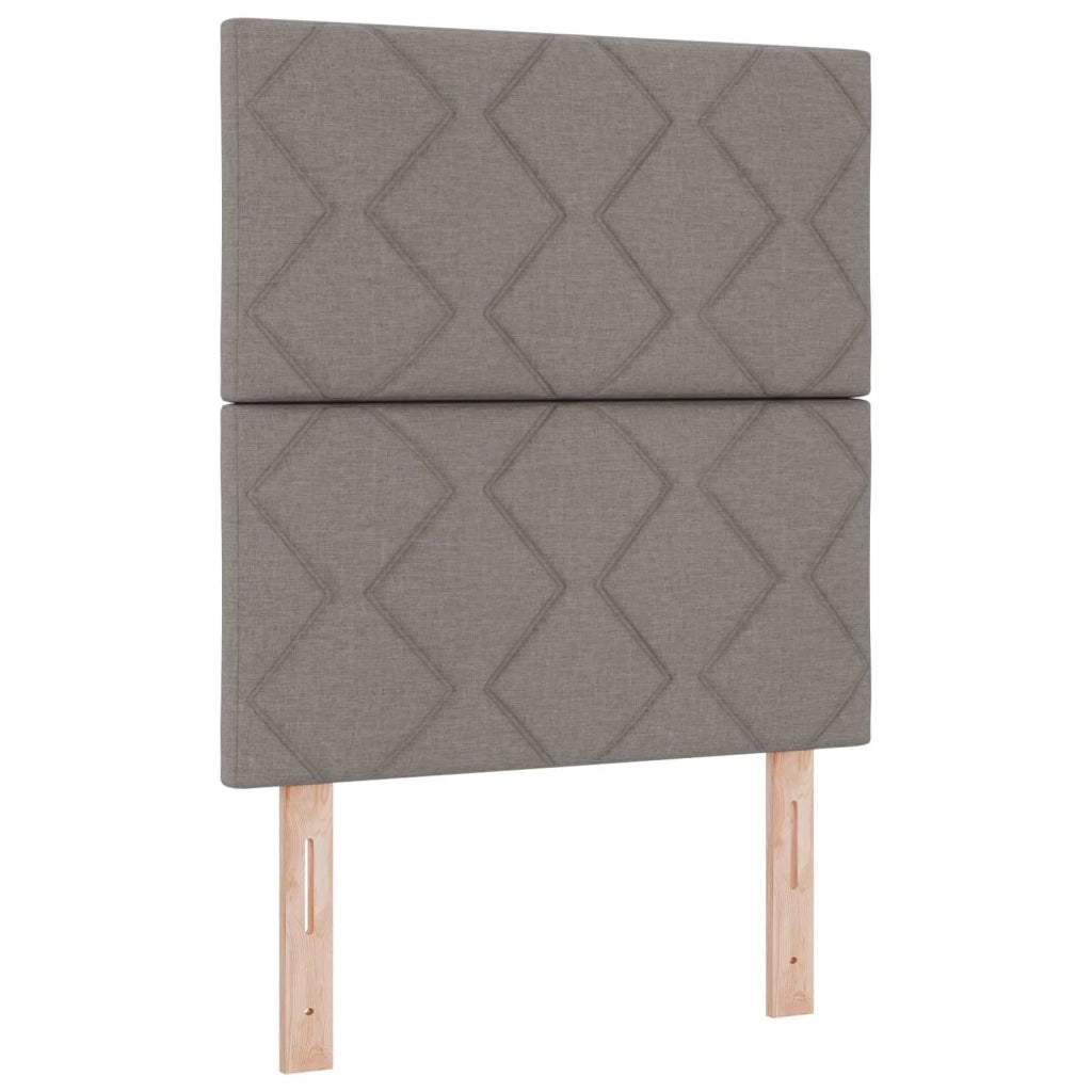 Letto box spring con materasso Tortora 80 x 200 cm Tessuto 3455228