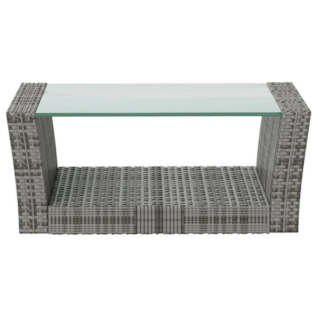 Set Divani da Giardino 8 pz con Cuscini in Polyrattan Grigio 3095945