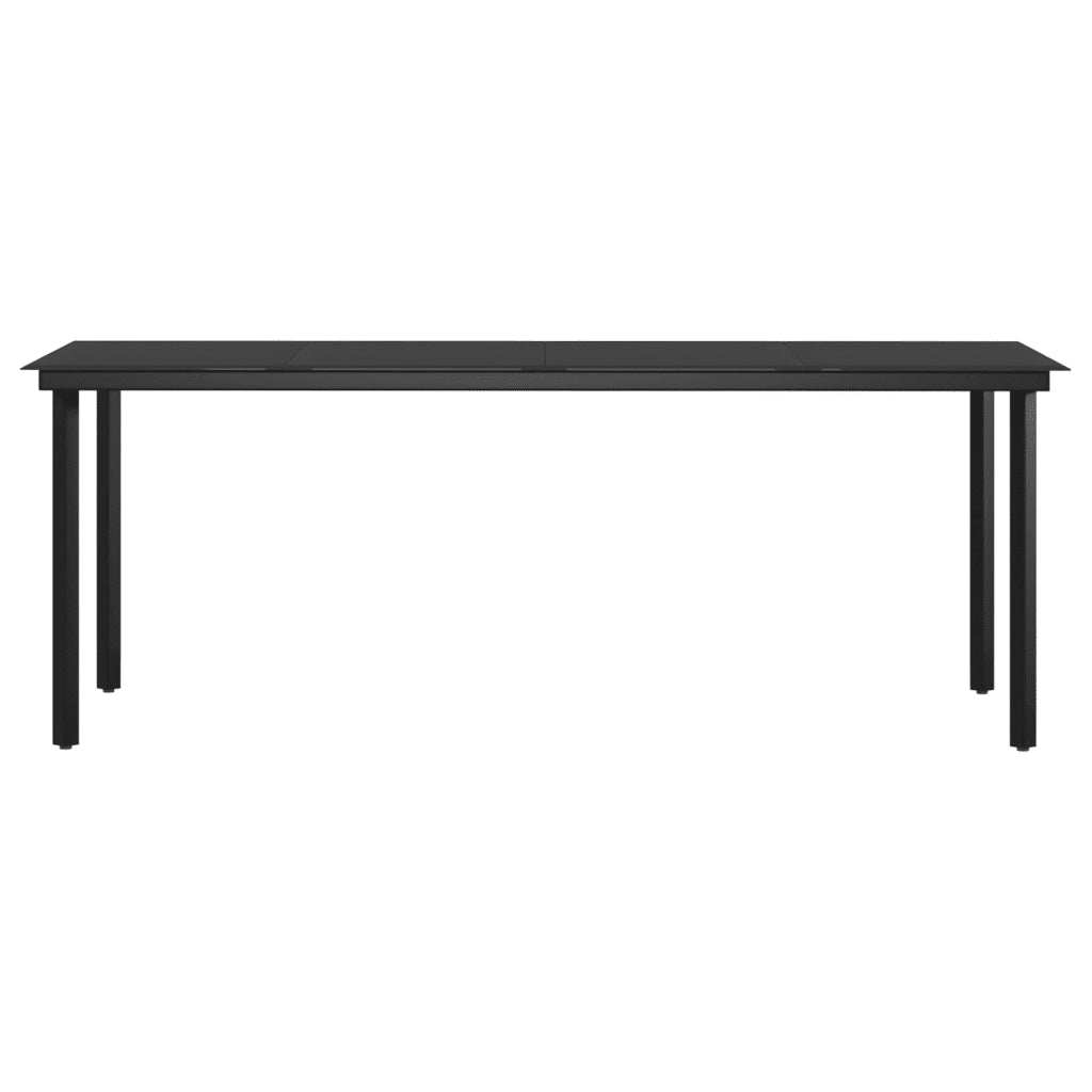Set da Pranzo da Giardino 9 pz con Cuscini Nero 3099286