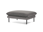 Cosmopolitan Design - Pouf "Vienna" in velluto grigio chiaro 