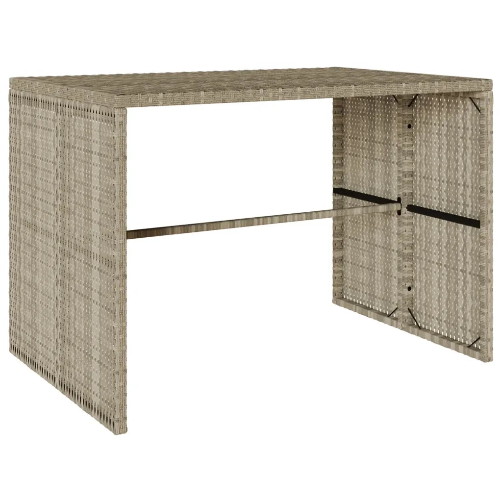 Set Pranzo da Giardino 3pz con Cuscini Grigio Chiaro Polyrattan 4003907