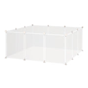 Recinto per Animali Domestici ¨C Xylo ¨C 12 Pannelli, 105x105x45 cm, Bianco