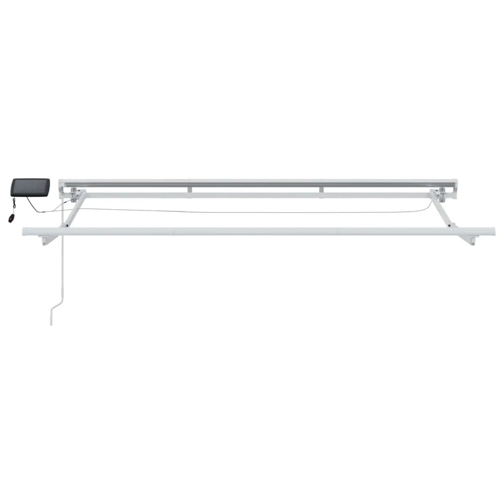 Cornice per Tenda Manuale con LED Nero e Bianco 3,5 x 2,5 m 3420603