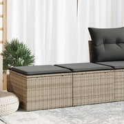 Set Divano Giardino 2 pz con Cuscini Grigio Polyrattan Acacia 3328663