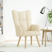 Poltrona | Sedia Relax Crema in Tessuto