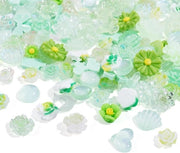Cabochoni a forma di farfalla con luce verde per nail art, decorazione e scrapbooking, 30g