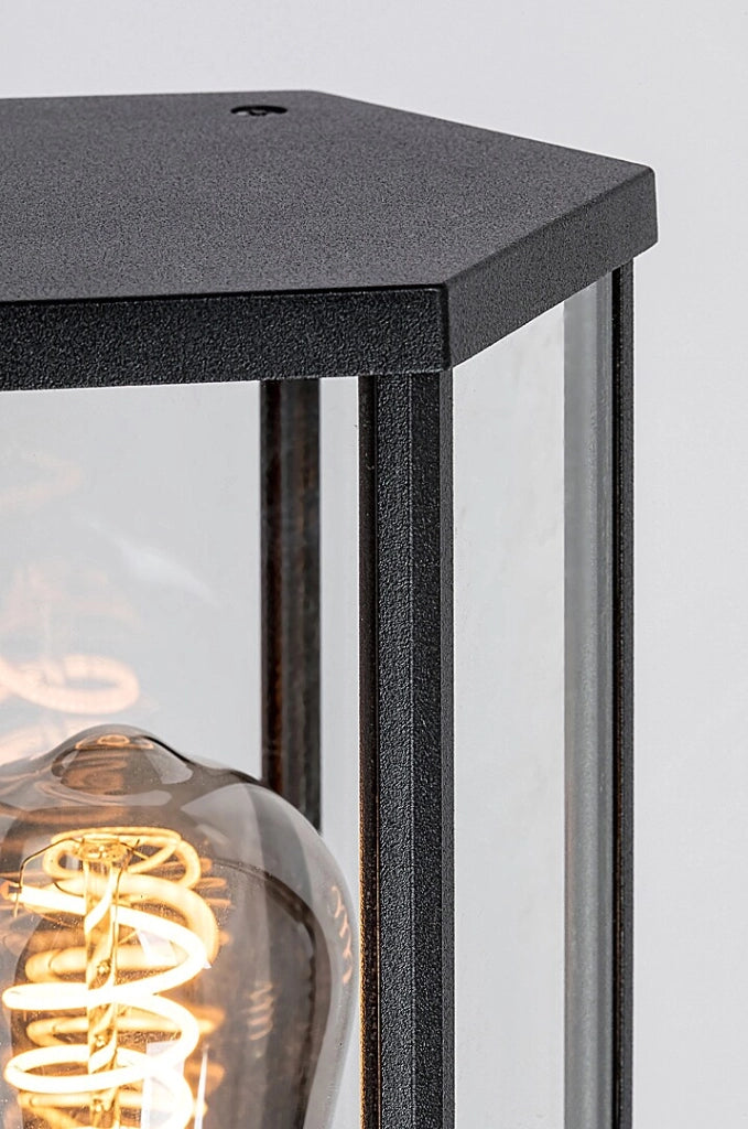 Applique esterna Dubrovnik E27 nero opaco IP44 Rabalux