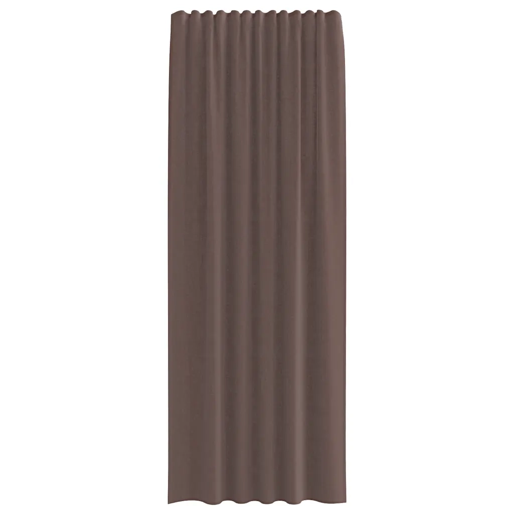 Tende in Voile con Linguetta 2 pz Marrone 4102265