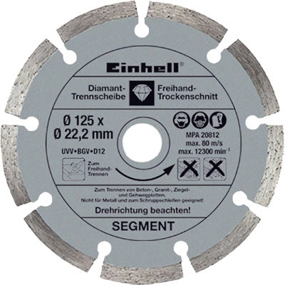 DISCO X SCANALATORE MURO THMA 1300 EINHELL  A SETTORE MM 125 F.MM 22,2