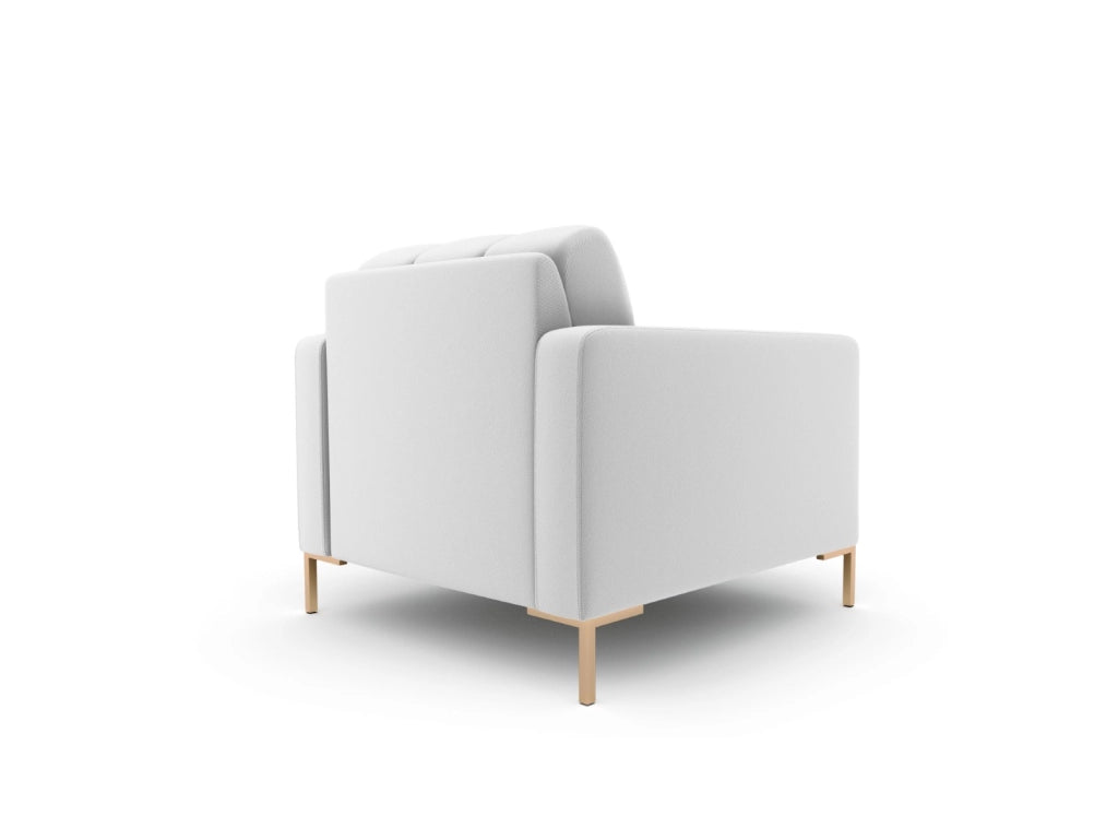 Cosmopolitan Design - Poltrona "Bali" in tessuto strutturato grigio chiaro 