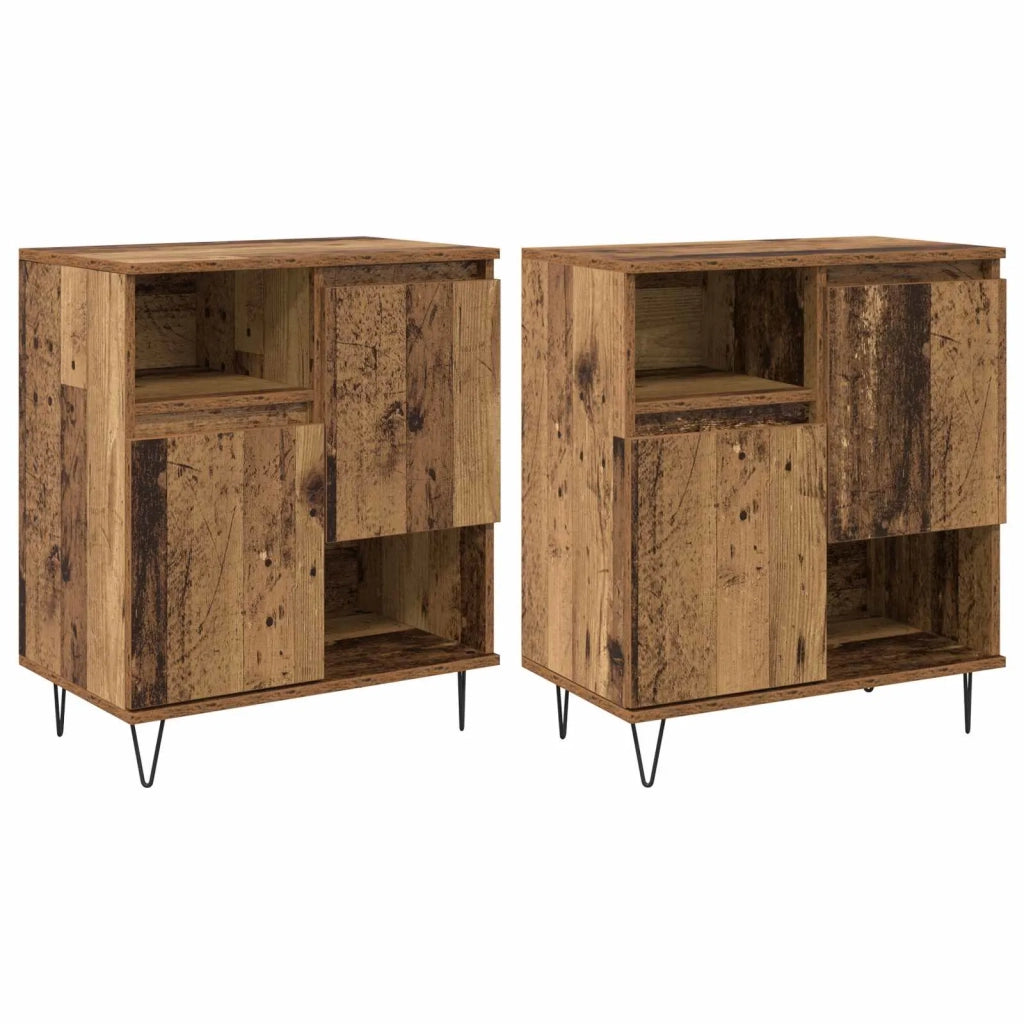 Credenza 2 pcs Legno vecchio 60 x 35 x 70 cm 3394548
