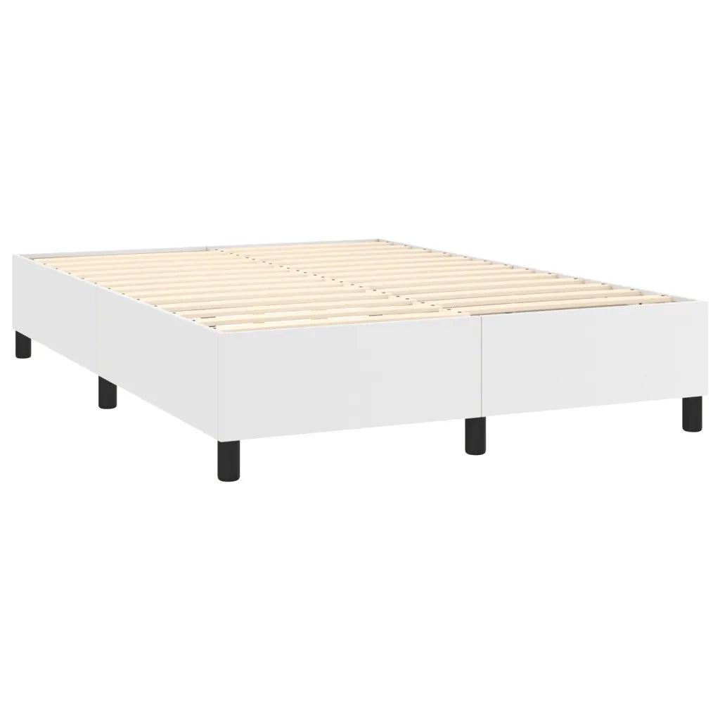 Struttura Letto a Rete a Molle Bianco 140x200 cm in Similpelle 3121048
