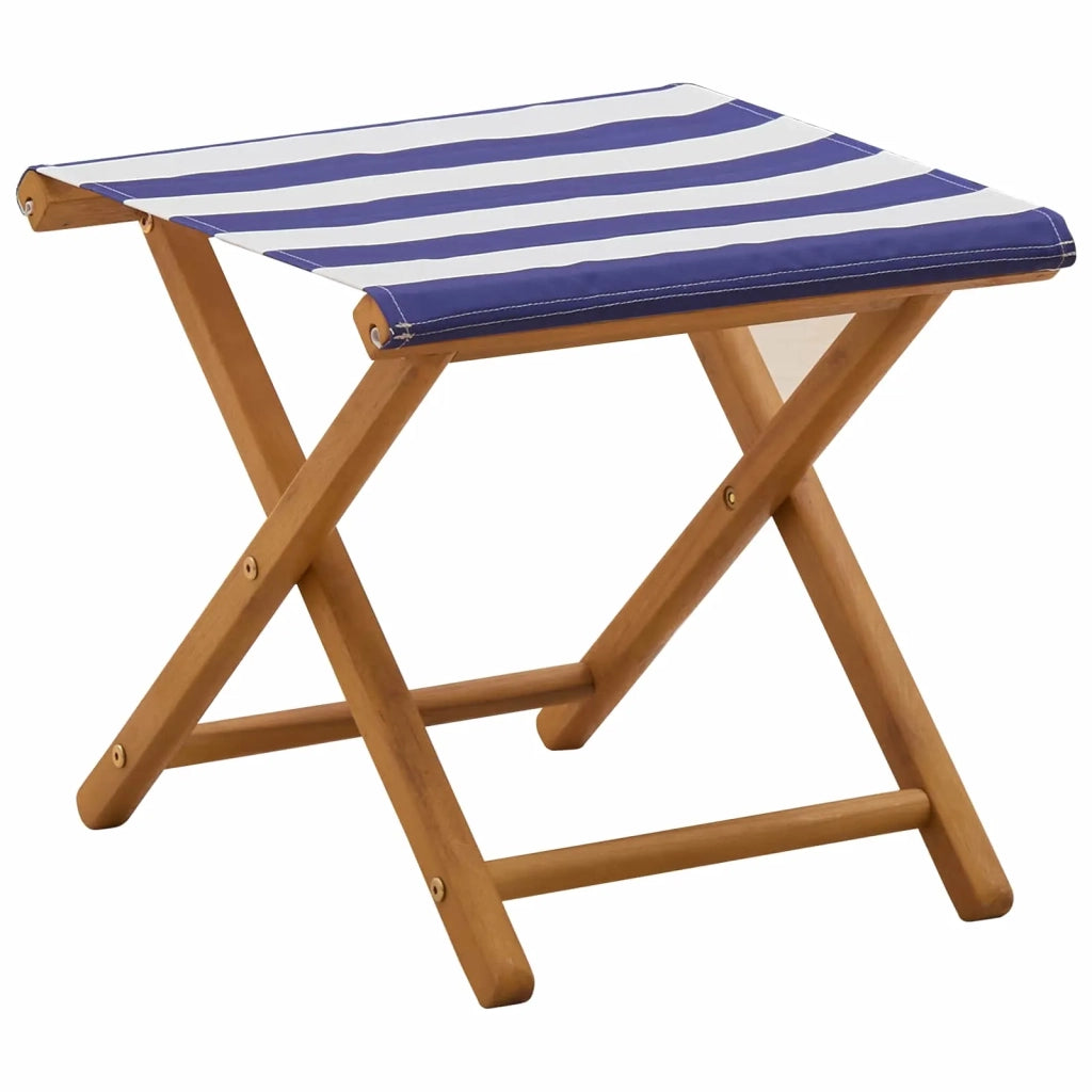 Lettino 2 pcs Legno di Eucalipto Massello Blu e Bianco 42024902