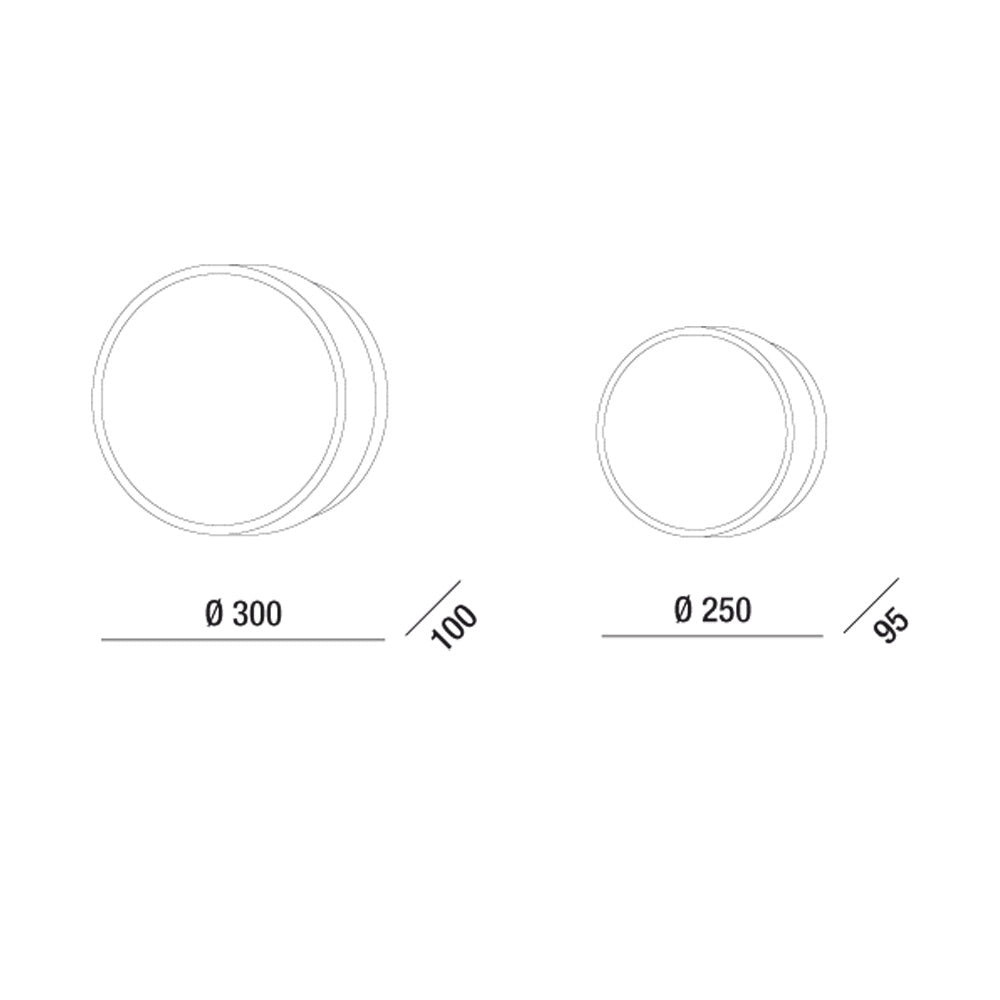 Hatton Plafoniera LED 14W 1600lm 3000K IP65 in Policarbonato Bianco - Design Made in Italy - Codice Prodotto: 3206-61-102