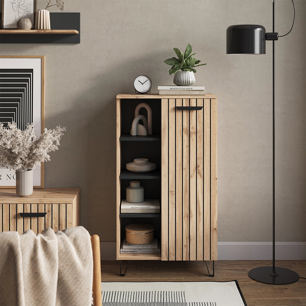 Vicco Credenza Marrone 35 x 110 cm con 1 porta
