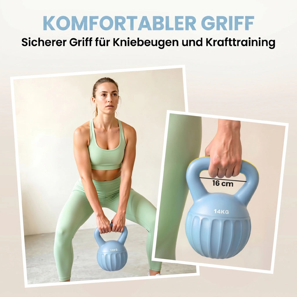 Kettlebell ¨C Zephmum ¨C 14 kg, Antiscivolo, Blu