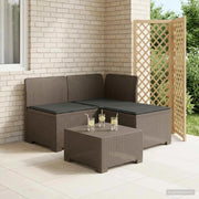 Divano da esterno-Divano da Giardino 3 posti con cuscini in look rattan PP 467811