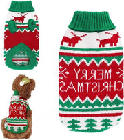 Pullover caldo per cani a maglia a punto per Natale e costume da casa per animali