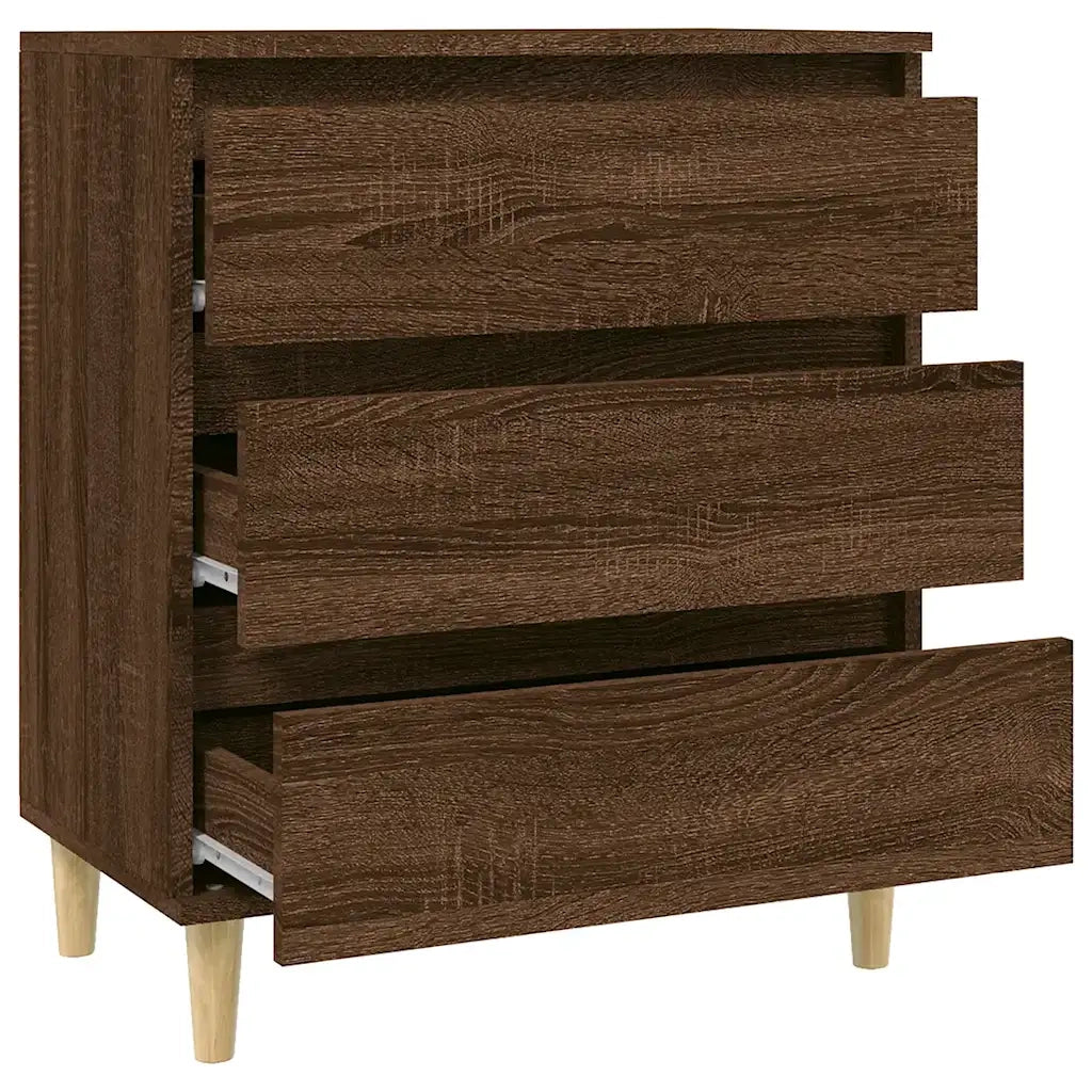 Credenza Rovere Marrone 60x35x70 cm in Legno Multistrato 823047