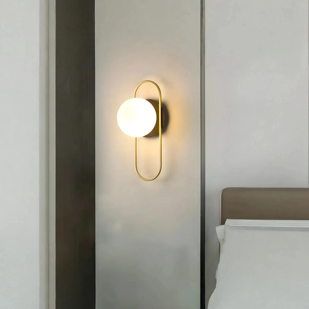 Lampada Da Parete APP1756-1W Brush Gold White