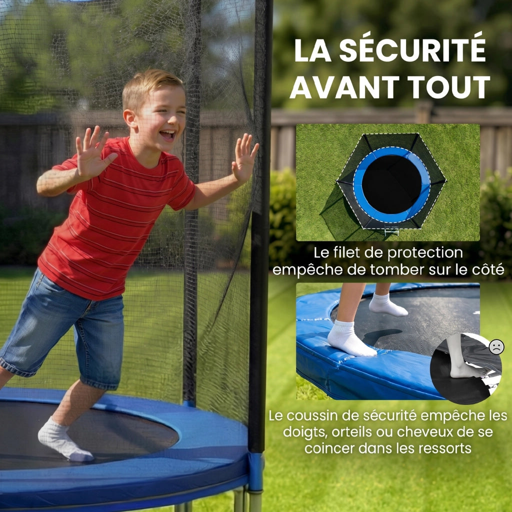 Trampolino da giardino con rete di sicurezza ¨C Minimal ¨C ?180 cm