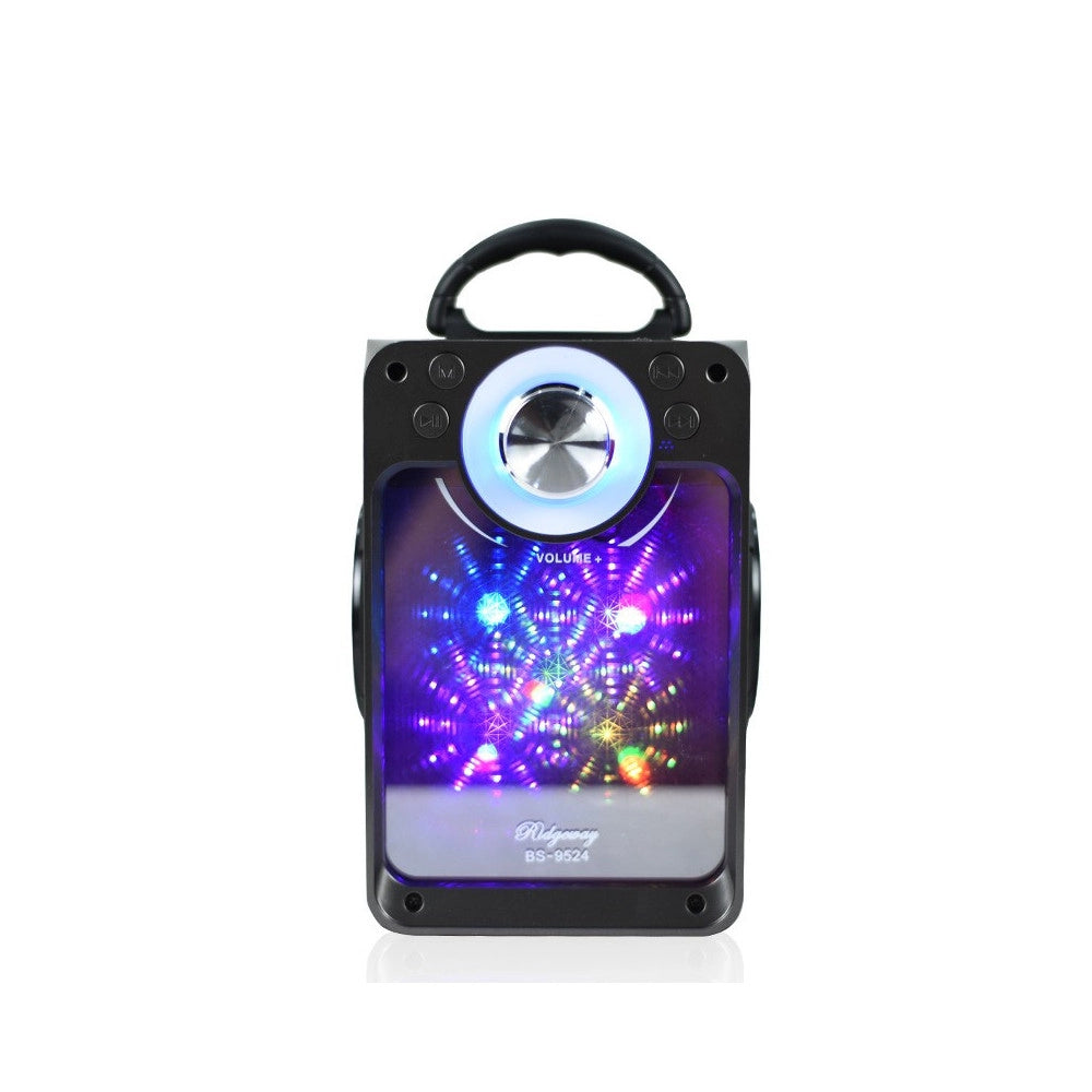Trade Shop - Cassa Speaker Fm Bluetooth Ricaricabile Sd Usb Aux 2 Casse Portatile Bs-9524 -