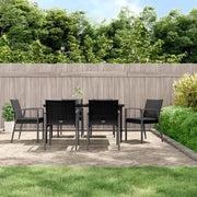 Set Pranzo da Giardino 7 pz con Cuscini in Polyrattan e Acciaio 3186980