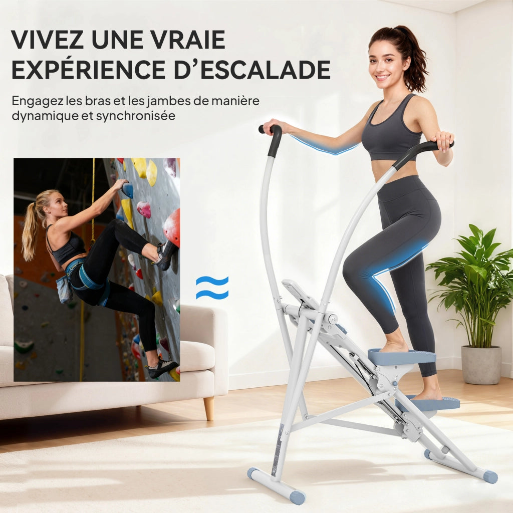 Stepper Fitness Pieghevole ¨C Xylo ¨C LCD Display 85x80x142cm Bianco