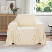 Coperta Crema 210 x 140 cm Panno 42017125