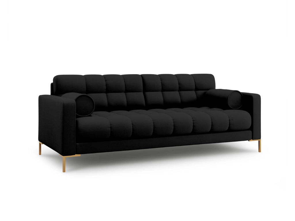 Cosmopolitan Design - Divano "Bali" 4 posti in tessuto strutturato nero 