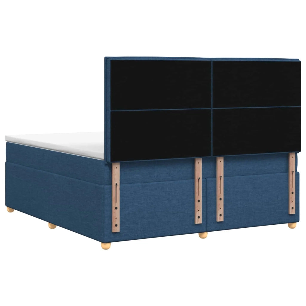 Letto box spring con materasso Blu 180 x 200 cm Tessuto 3455405