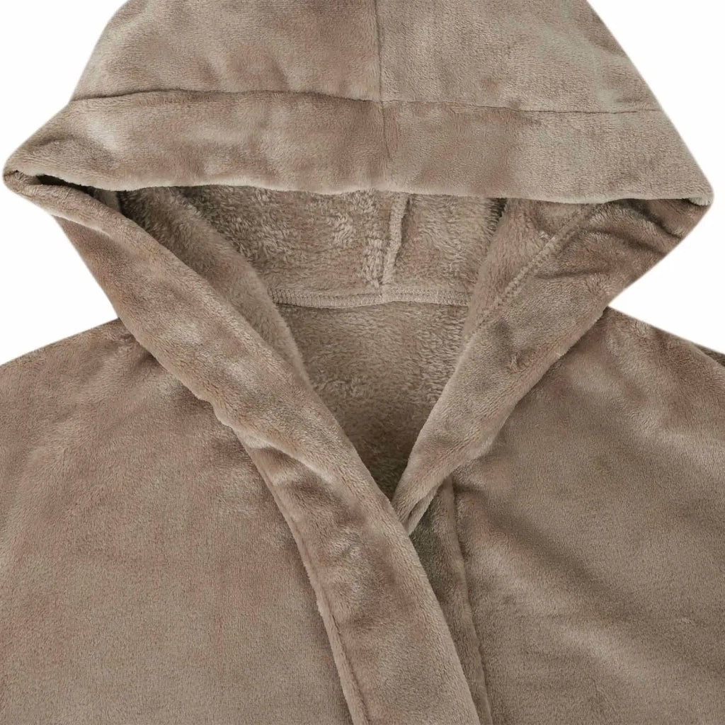Accappatoio con Cappuccio Cammello m Flanella 42017220