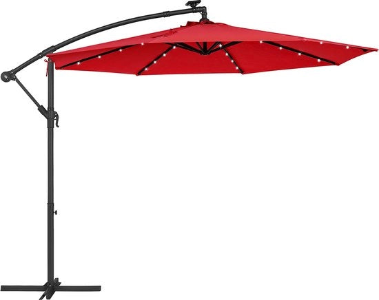 Ombrellone con illuminazione solare a LED e oscillazione