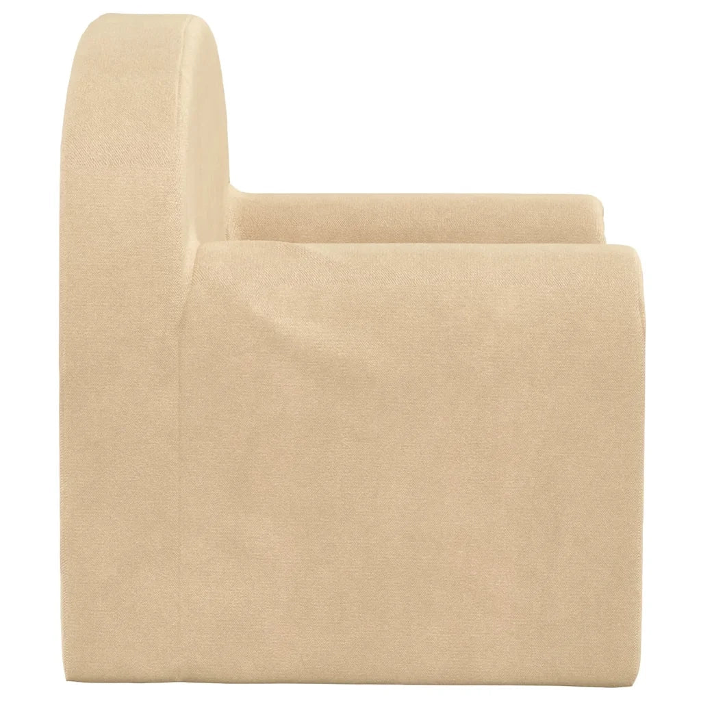 Divano per Bambini Crema in Morbido Peluche 357007