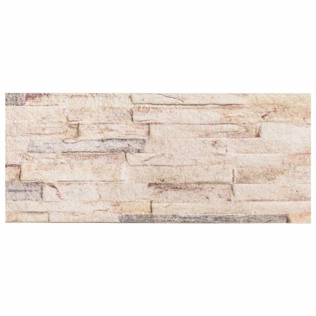Pannelli da parete 10 pz 100 x 25 cm Bianco e rosso Schiuma EPS 42046109