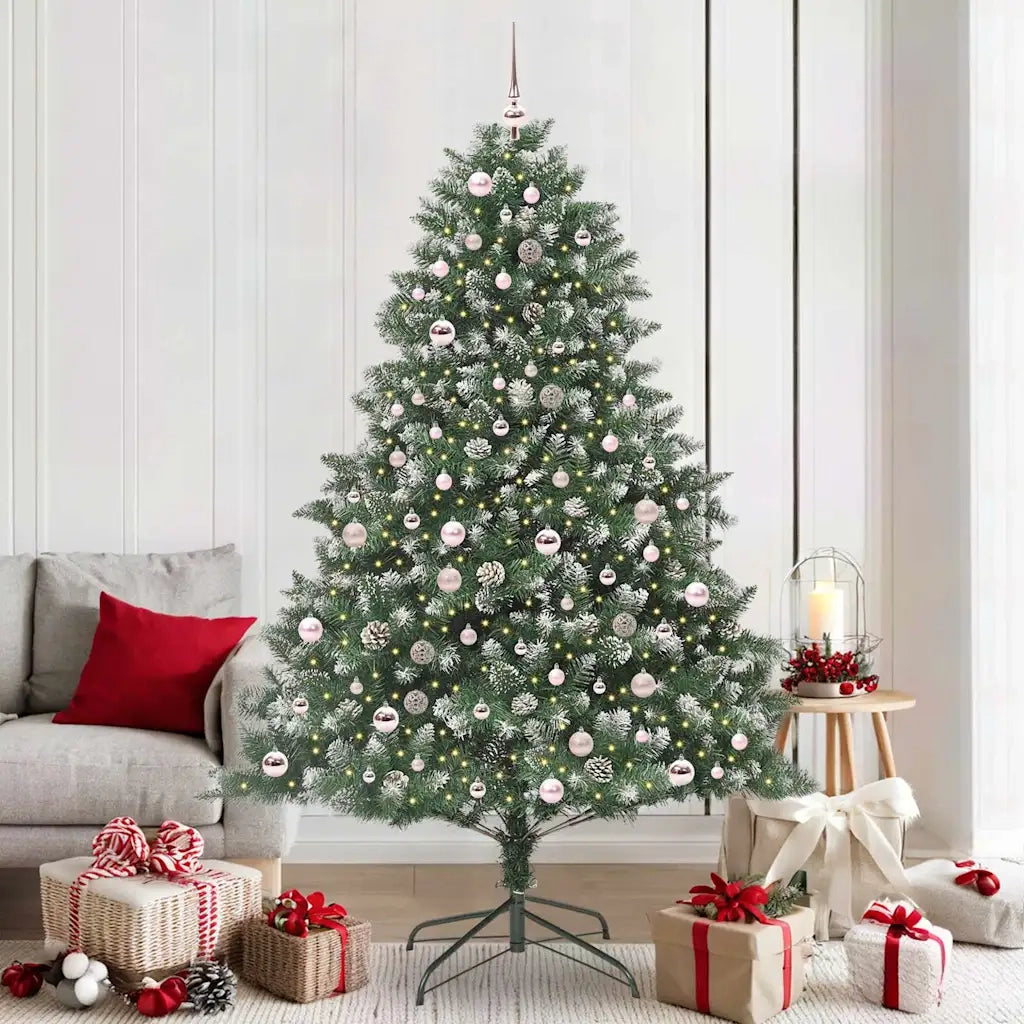 Albero di Natale | Decorazioni natalizie artificiale con 300 LED Verde 210 cm