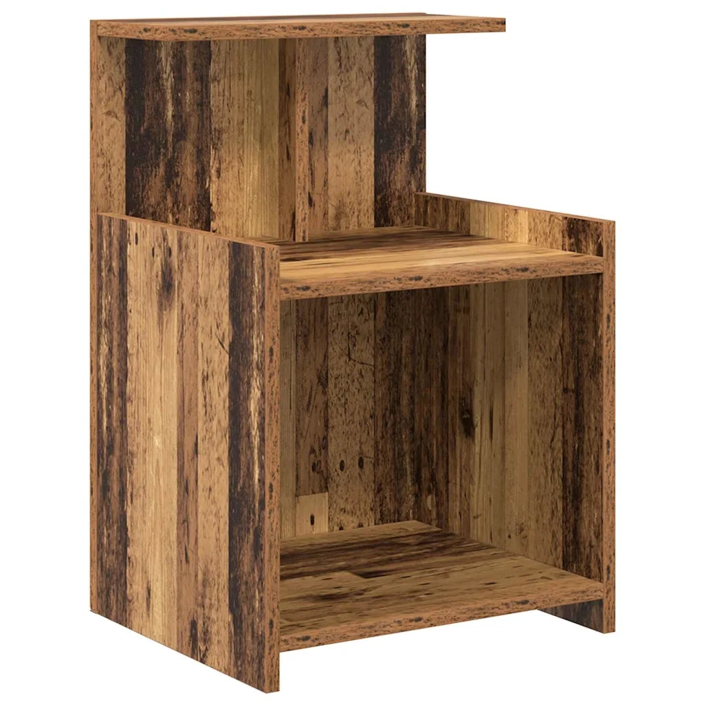 Set di 2 Comodini | Armadio da Notte | Mobiletto da notte Legno vecchio 40 x 35 x 60 cm
